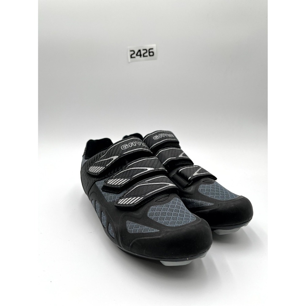 Gavin Unisex 44 Road Bike Mesh Cycling Indoor Shoes Black Hook & Loop Sneakers